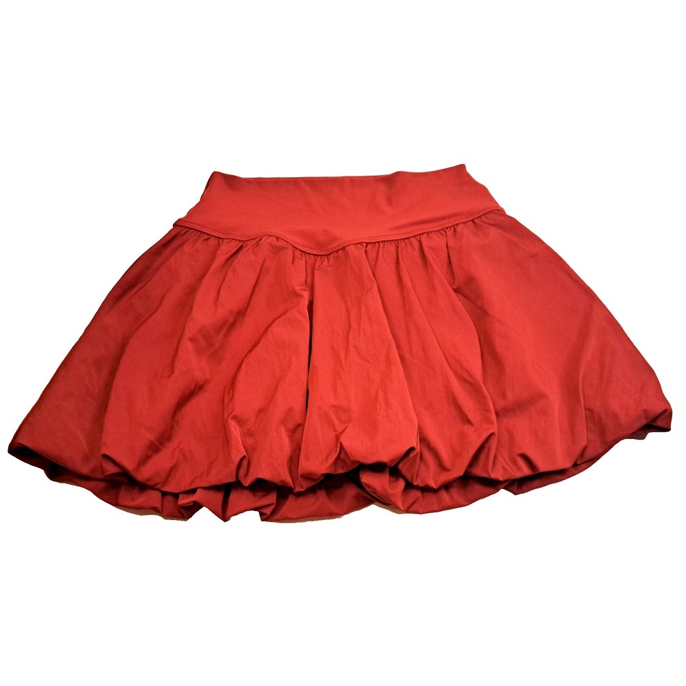 NWT OFFLINE by Aerie Bubble Hem Skort Womens M Orange Workout Athleisure 13"L